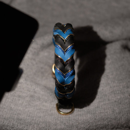 Fast Halsband & Koppel - Turkos