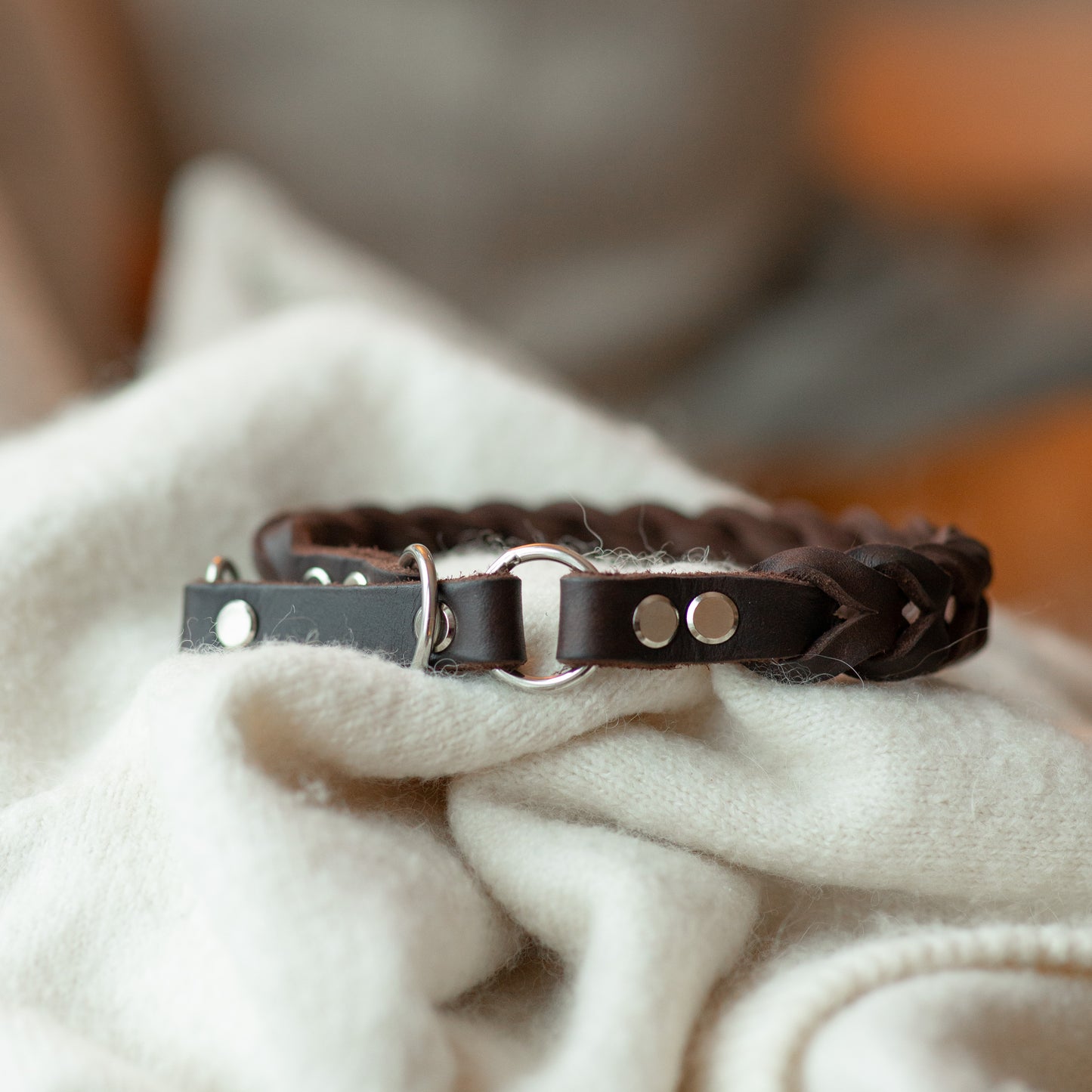 Halvstryp - Brun & Silver 32+7cm