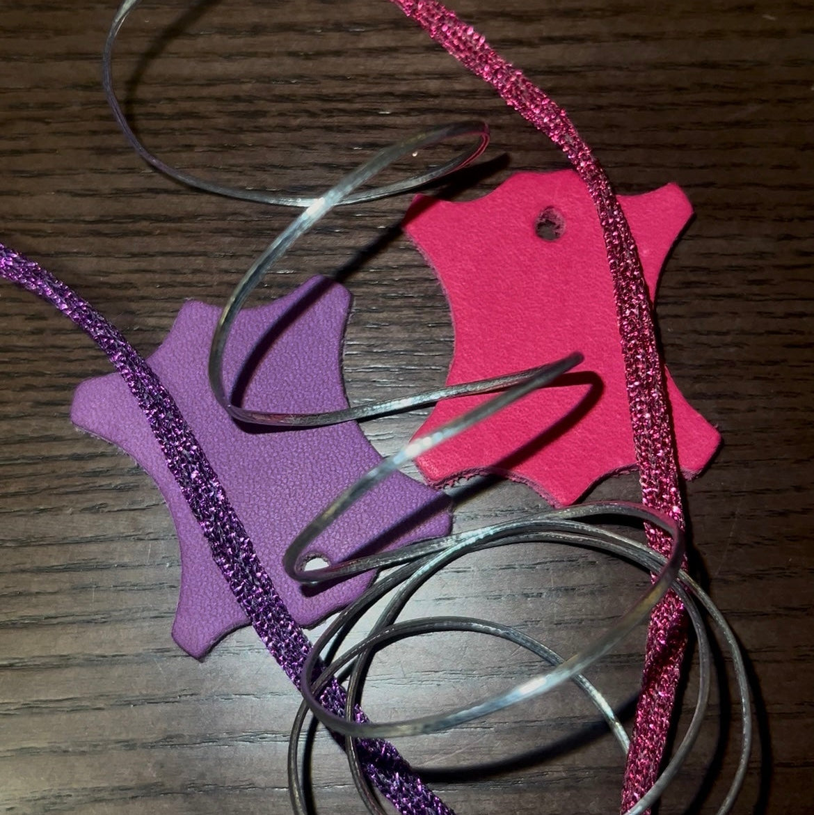 Halvstryp - Lila & Rosa