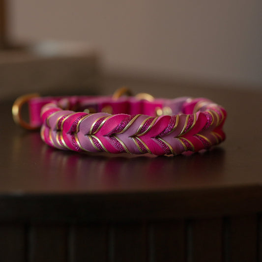 Halvstryp Starkrosa & Ljusrosa - 40cm