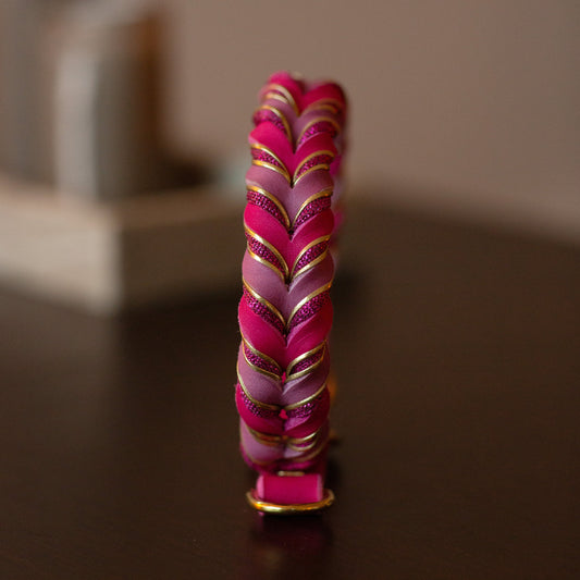 Halvstryp Starkrosa & Ljusrosa - 40cm