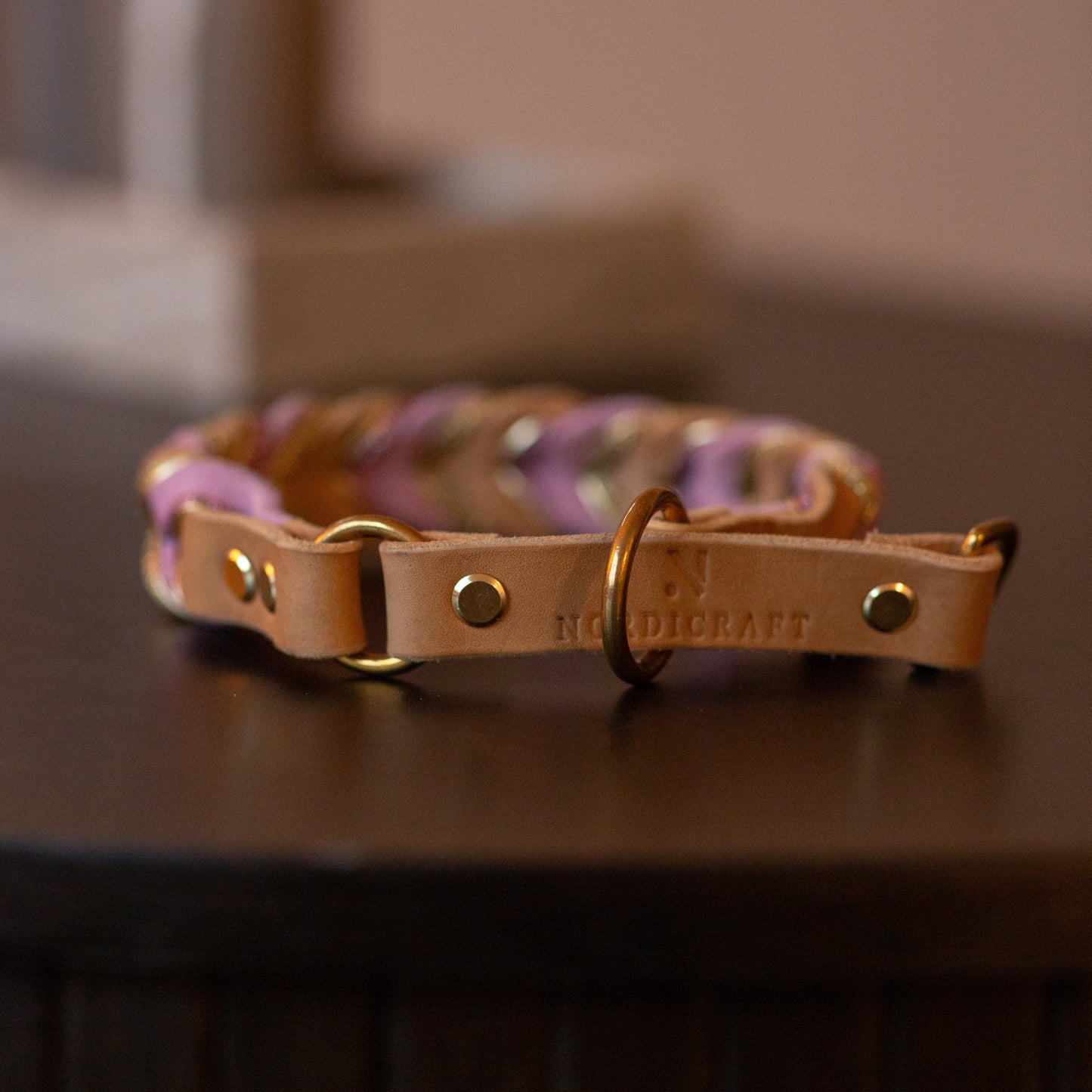 Halvstryp Beige & Ljusrosa - 36cm