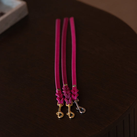 Kortkoppel Starkrosa - Silver