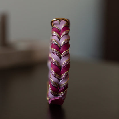 Fast halsband - Bär & fläder (35+8 cm)