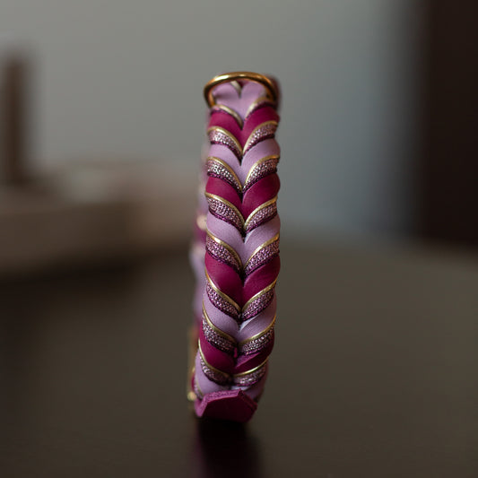 Fast halsband - Bär & fläder (35+8 cm)