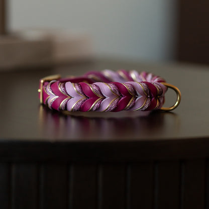 Fast halsband - Bär & fläder (35+8 cm)