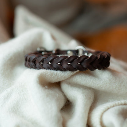 Halvstryp - Brun & Silver 32+7cm